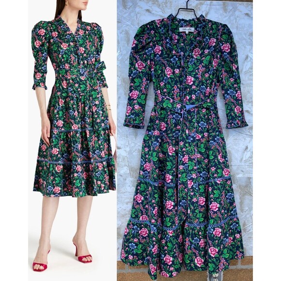 DIANE VON FURSTENBERG
Leylani floral-print stretch cotton-poplin midi dress sz4 - Picture 1 of 12